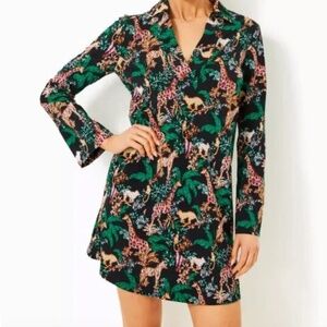 NWT Lilly Pulitzer UPF 50+ Chessie Dress Multi Dancing In The Moonlight Size XL